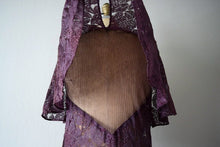 Load image into Gallery viewer, 1930s lace dress . vintage 30s purple lace dress