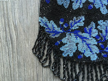 Load image into Gallery viewer, Beaded Victorian purse . antique oak leaf handbag