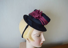 Load image into Gallery viewer, 1930s 1940s tilt hat . vintage 30s 40s hat