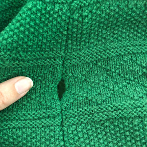 1940s green cardigan . vintage 40s knit jacket . size m to xl