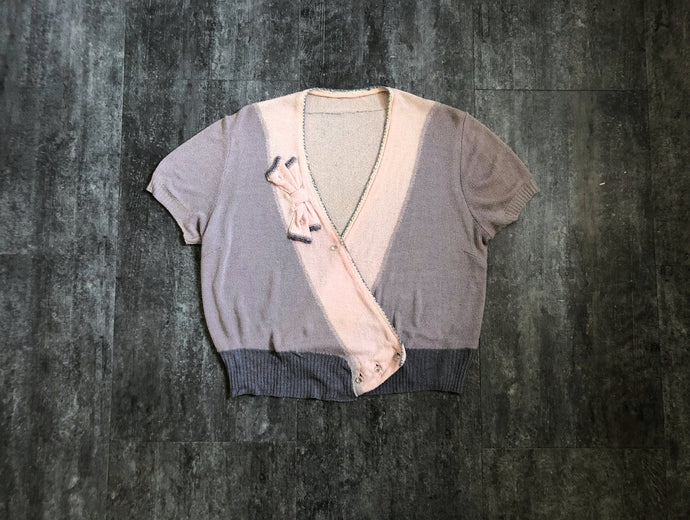 1930s rayon knit top . vintage 30s knit . size m to xl