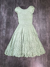 Load image into Gallery viewer, 1950s knit dress . vintage 50s dress . size s to m