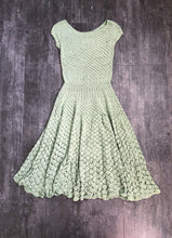 Load image into Gallery viewer, 1950s knit dress . vintage 50s dress . size s to m