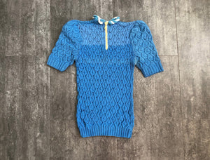 1940s knit top . vintage 40s sweater . size xxs to s