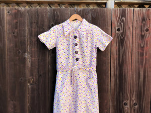 1930s floral print dress . vintage 30s dress