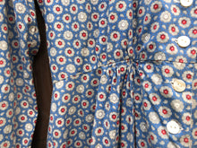Load image into Gallery viewer, 1930s blue cotton dress . vintage 30s dress