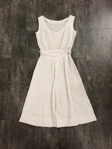 1940s linen dress set . vintage 40s dress