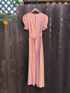 1930s gown and bolero . 30s pink dress . size xs to small