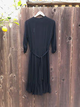 Load image into Gallery viewer, 1940s floral appliqué dress . vintage 40s dress . size medium to large