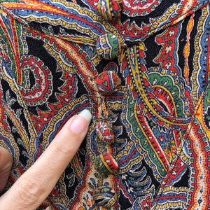 1930s paisley print dress . vintage 30s dress . size xs/small to s/m