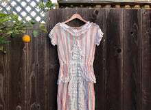 Load image into Gallery viewer, Vintage 1920s dress . antique striped dress