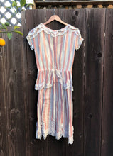 Load image into Gallery viewer, Vintage 1920s dress . antique striped dress