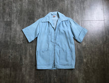 Load image into Gallery viewer, 1940s 1950s denim top . vintage zip front jacket