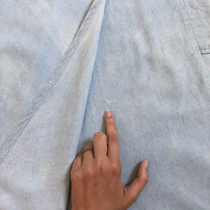 1940s 1950s chambray skirt . vintage sportswear skirt