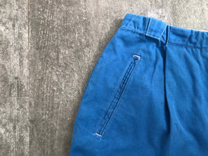 1940s blue shorts . vintage 40s French shorts . size xxs