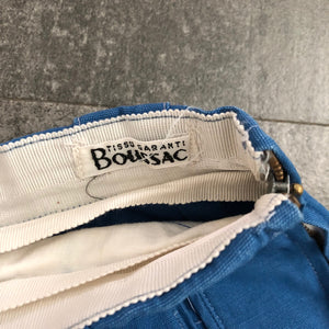 1940s blue shorts . vintage 40s French shorts . size xxs