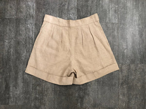 1930s 1940s deadstock shorts . vintage linen shorts . size l