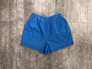 1940s blue shorts . vintage 40s French shorts . size xxs
