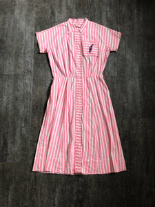 1950s golf dress . vintage 50s sportswear dress . size m to m/l