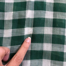 Load image into Gallery viewer, 1940s 1950s green gingham dress . vintage 40s 50s dress . size m