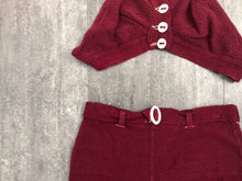 Load image into Gallery viewer, 1930s knit two-piece swimsuit . vintage 30s bikini . size s to m