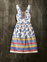 Load image into Gallery viewer, 1940s apple print sundress . vintage 40s sundress . size xs to xs/s